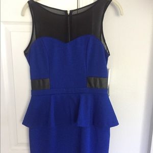 Kensie blue peplum dress NWT